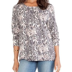 Joie • Animal Print French Terry Sweatshirt